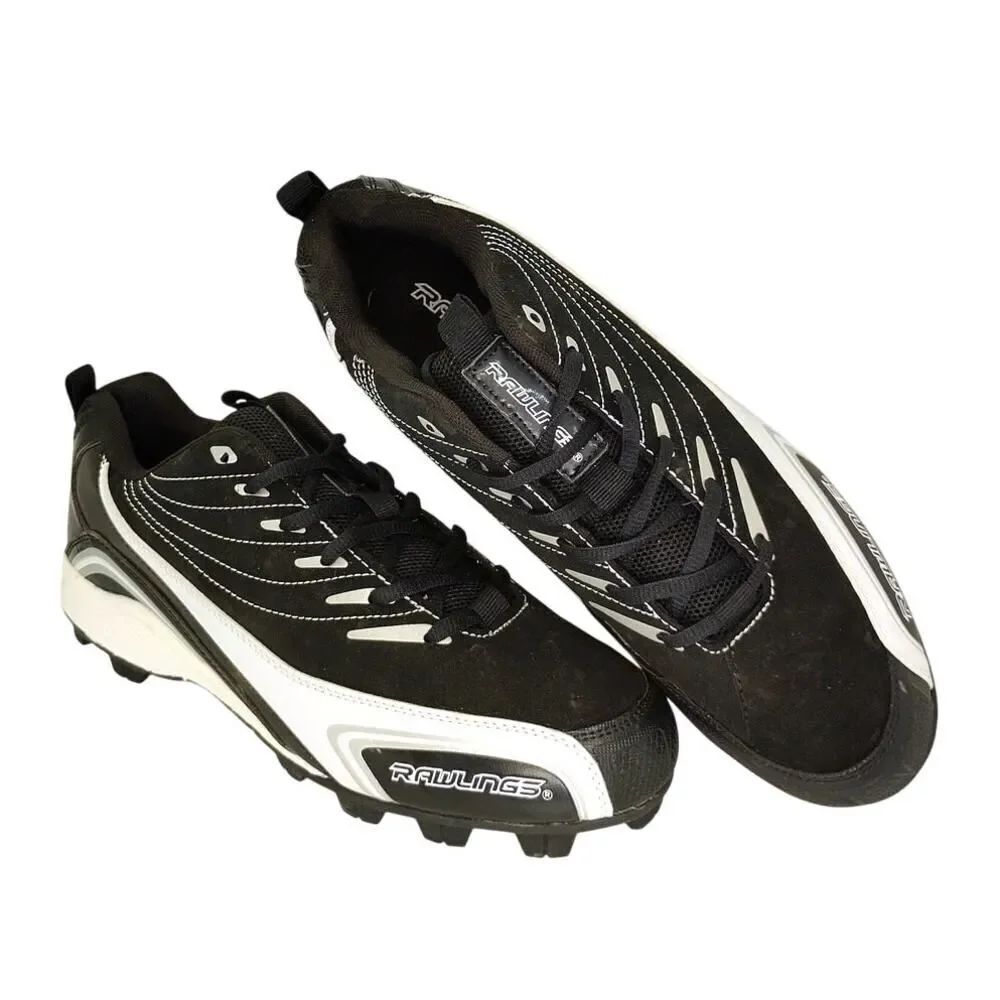 RAWLINGS Base Invader New Black Baseball Cleats - Size: 10